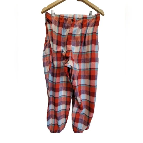 2X 100% Cotton Plaid Pajama Pants with Front Pockets - Picture 2 of 6